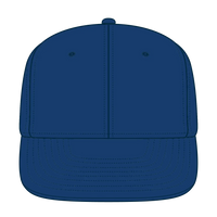 OTTO 123-969 ’OTTO Fit’ 6 Panel Mid Profile Flat Visor Baseball Cap - Royal - Royal / 6 7/8’’