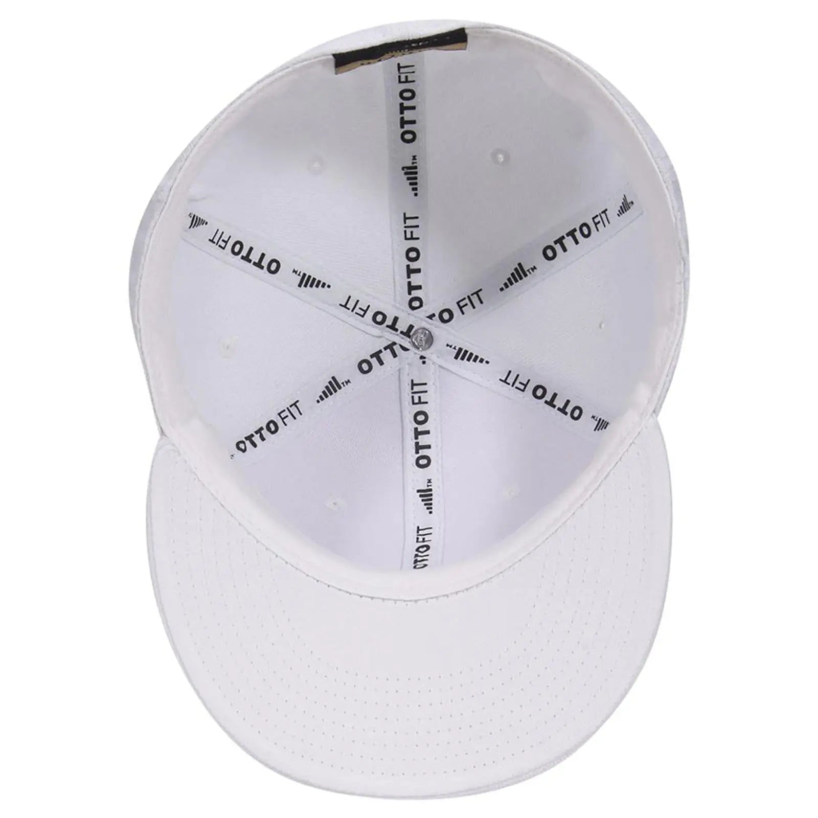 OTTO 123-969 ’OTTO Fit’ 6 Panel Mid Profile Flat Visor Baseball Cap - White