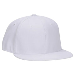 OTTO 123-969 ’OTTO Fit’ 6 Panel Mid Profile Flat Visor Baseball Cap - White