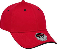 OTTO 124-1159 Cool Comfort Stretchable Polyester Cool Mesh Flipped Edge Visor Flex 6 Panel Low Profile Baseball Cap