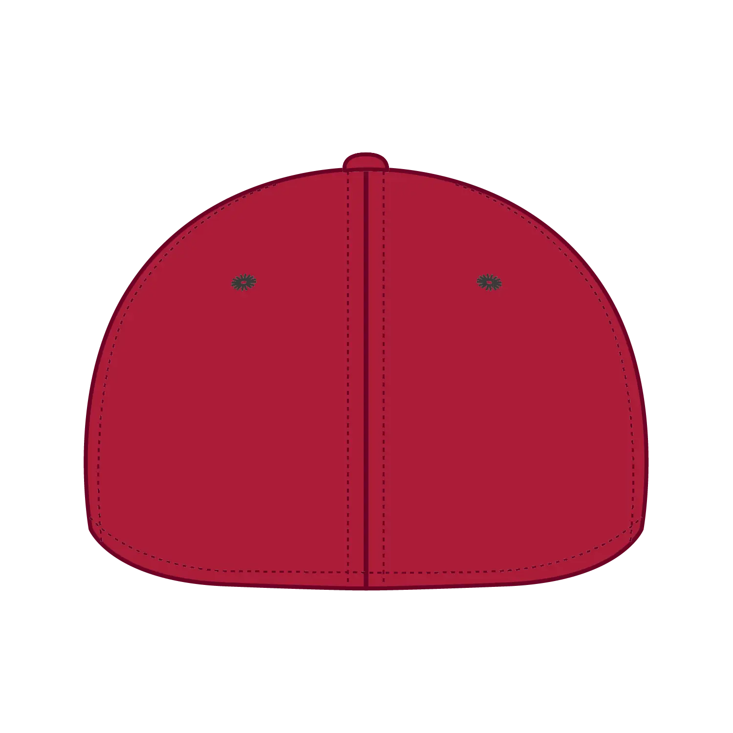 OTTO 124-1159 ’OTTO Flex’ Fitted 6 Panel Low Profile Baseball Cap - Red/Blk - Red/Blk / 7’’ - 7 1/4’’