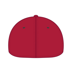 OTTO 124-1159 ’OTTO Flex’ Fitted 6 Panel Low Profile Baseball Cap - Red/Blk - Red/Blk / 7’’ - 7 1/4’’