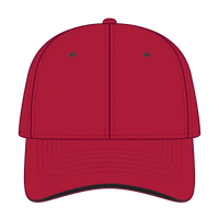 OTTO 124-1159 ’OTTO Flex’ Fitted 6 Panel Low Profile Baseball Cap - Red/Blk - Red/Blk / 7’’ - 7 1/4’’