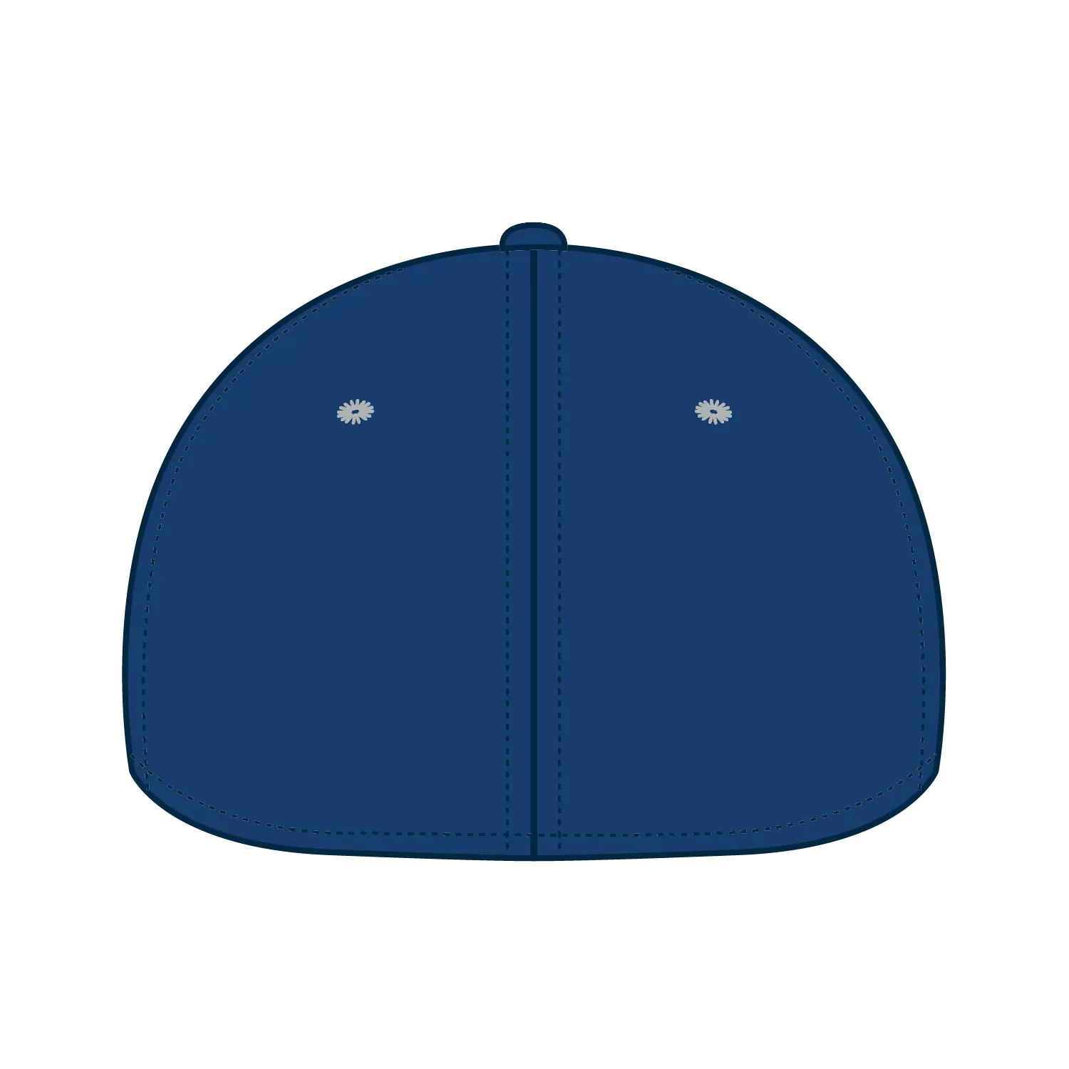 OTTO 124-1159 ’OTTO Flex’ Fitted 6 Panel Low Profile Baseball Cap - Ryl/Wht - Ryl/Wht / 7’’ - 7 1/4’’