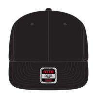 OTTO 125-1038 “Snap” 6 Panel Pro Style Snapback Cap - Black - Black / 6 1/2’’ - 7 5/8’’