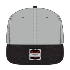 OTTO 125-1038 “Snap” 6 Panel Pro Style Snapback Cap - Blk/Gry/Gry - Blk/Gry/Gry / 6 1/2’’ - 7 5/8’’