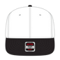 OTTO 125-1038 “Snap” 6 Panel Pro Style Snapback Cap - Blk/Wht/Wht - Blk/Wht/Wht / 6 1/2’’ - 7 5/8’’
