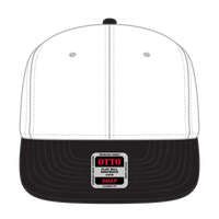 OTTO 125-1038 “Snap” 6 Panel Pro Style Snapback Cap - Blk/Wht/Wht - Blk/Wht/Wht / 6 1/2’’ - 7 5/8’’