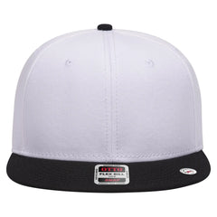 OTTO 125-1038 “Snap” 6 Panel Pro Style Snapback Cap - Blk/Wht/Wht - Blk/Wht/Wht / 6 1/2’’ - 7 5/8’’