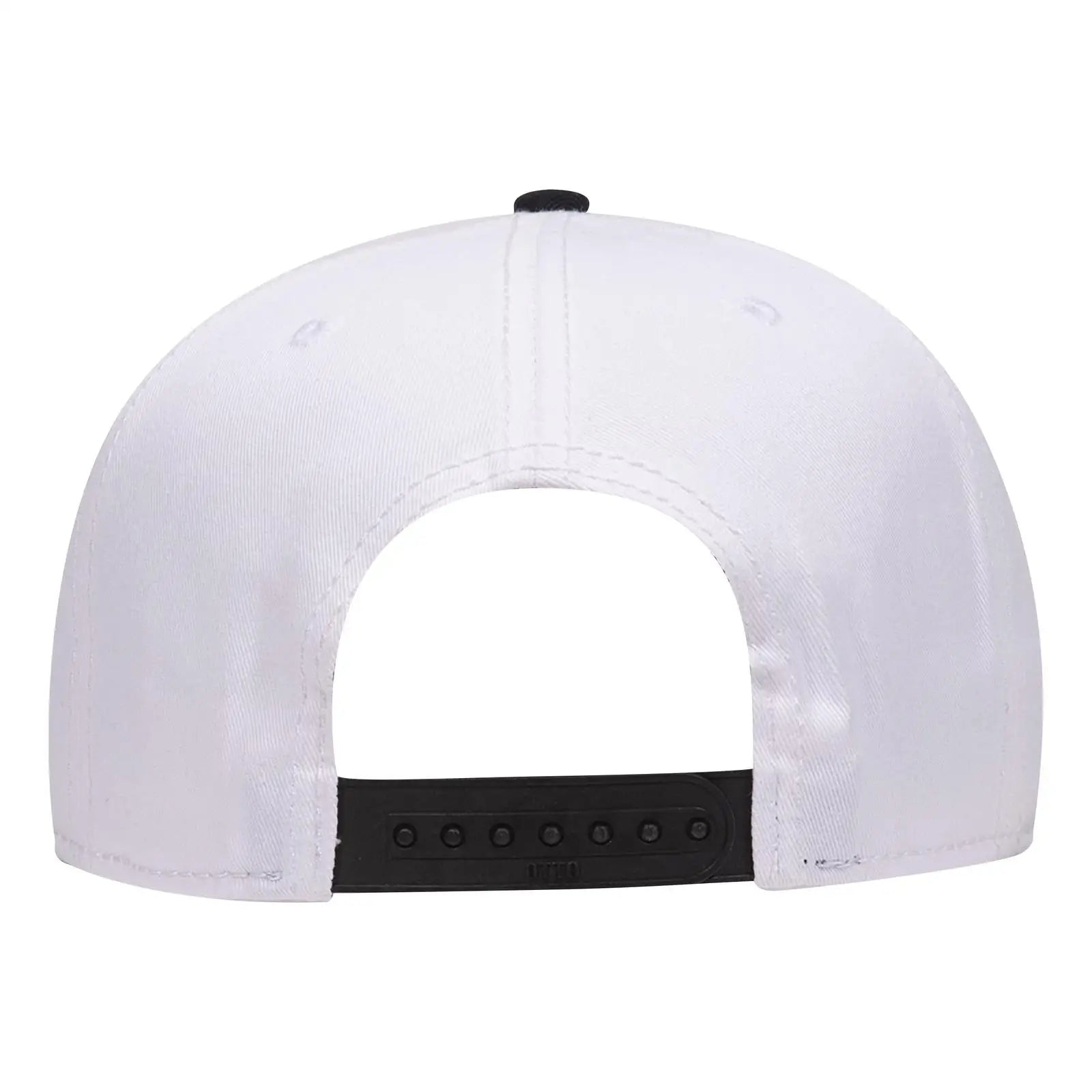 OTTO 125-1038 “Snap” 6 Panel Pro Style Snapback Cap - Blk/Wht/Wht - Blk/Wht/Wht / 6 1/2’’ - 7 5/8’’