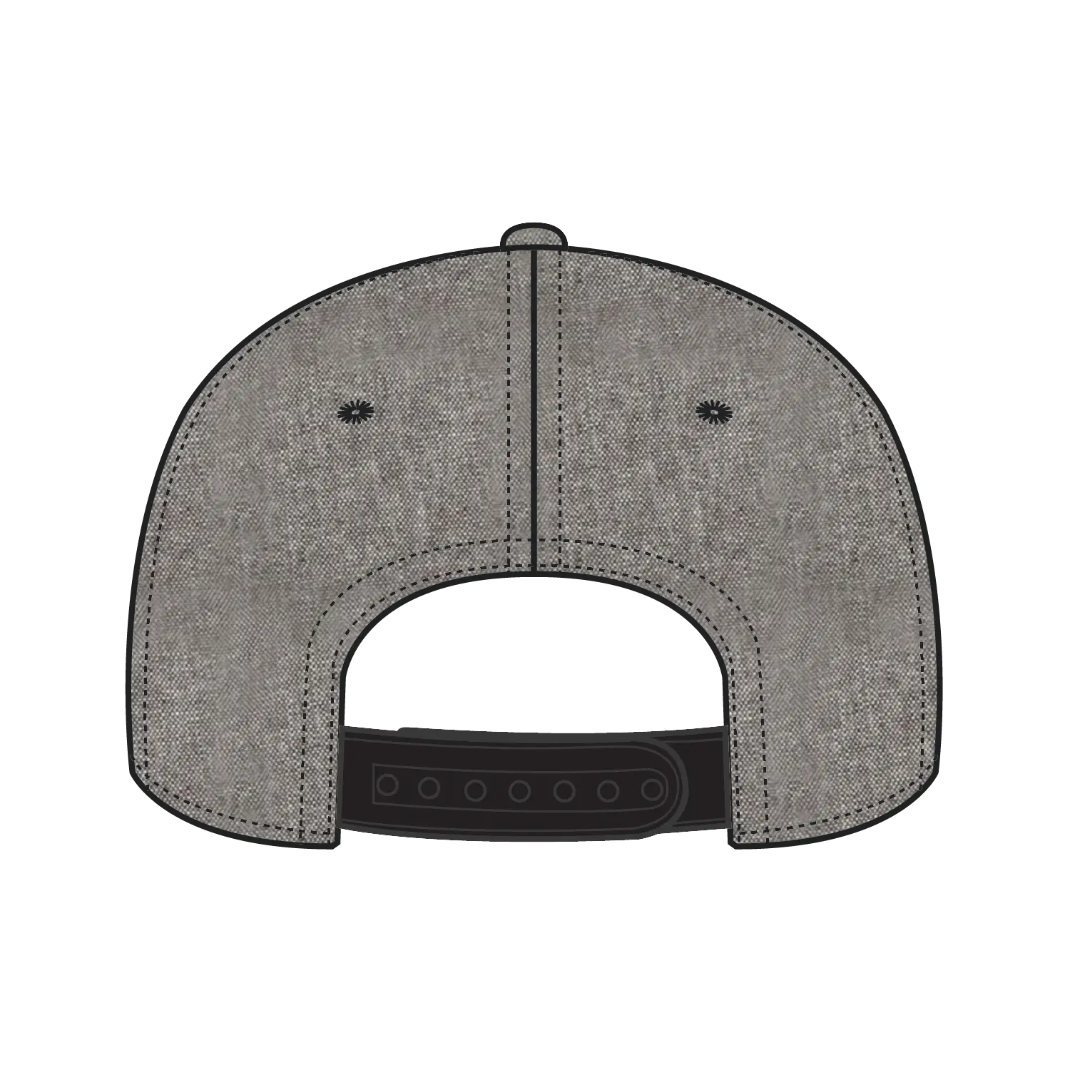 OTTO 125-1038 “Snap” 6 Panel Pro Style Snapback Cap - Char. Gray - Char. Gray / 6 1/2’’ - 7 5/8’’