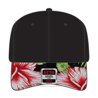 OTTO 125-1038 “Snap” 6 Panel Pro Style Snapback Cap - Design001/Blk/Blk - Design001/Blk/Blk / 6 1/2’’ - 7 5/8’’