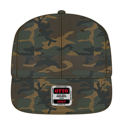 OTTO 125-1038 “Snap” 6 Panel Pro Style Snapback Cap - Dk.Grn/Brn - Dk.Grn/Brn / 6 1/2’’ - 7 5/8’’