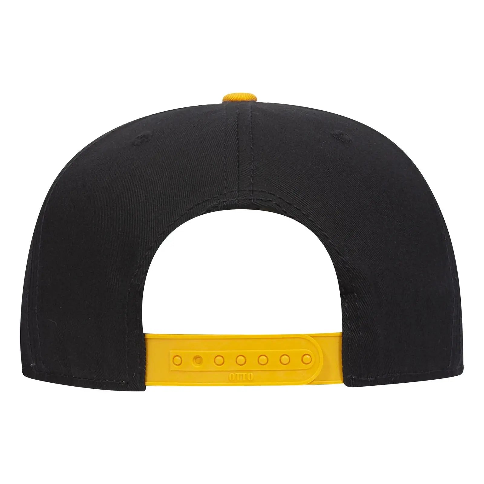 OTTO 125-1038 “Snap” 6 Panel Pro Style Snapback Cap - Gld/Blk/Blk - Gld/Blk/Blk / 6 1/2’’ - 7 5/8’’