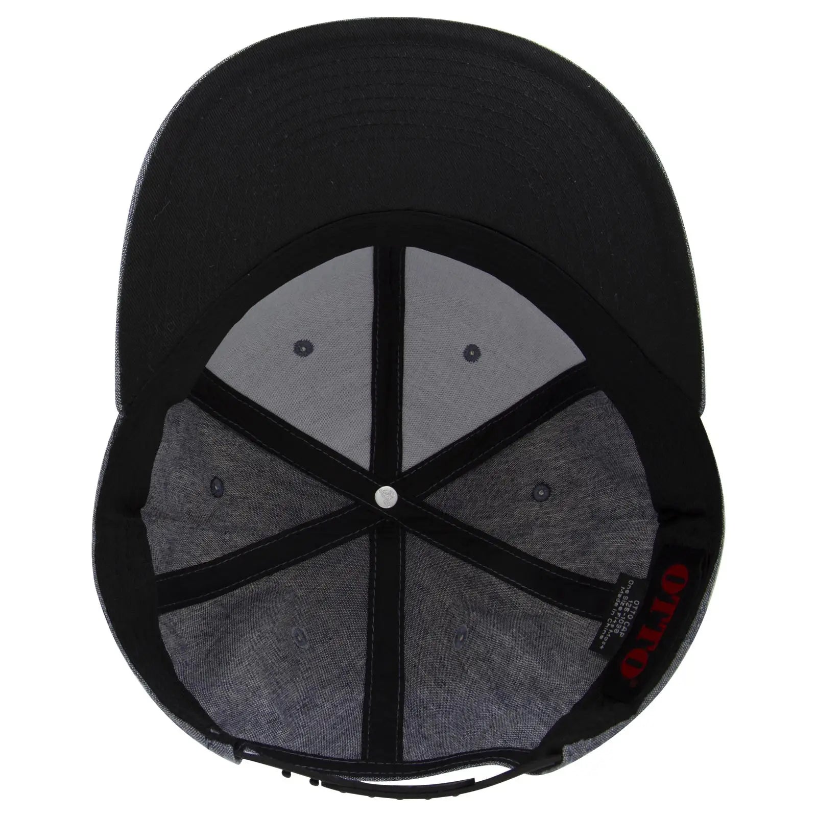 OTTO 125-1038 “Snap” 6 Panel Pro Style Snapback Cap - Navy - Navy / 6 1/2’’ - 7 5/8’’