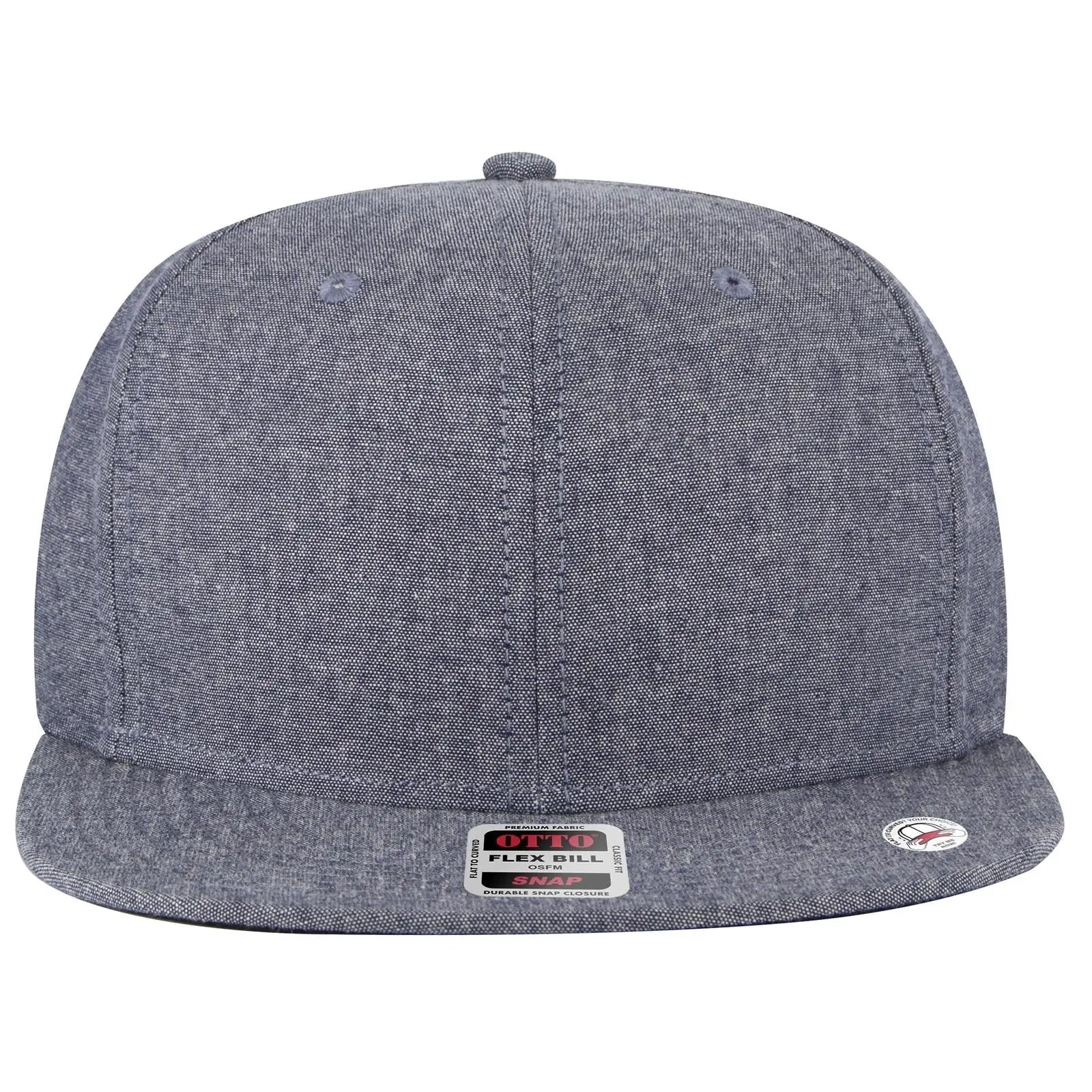 OTTO 125-1038 “Snap” 6 Panel Pro Style Snapback Cap - Navy - Navy / 6 1/2’’ - 7 5/8’’