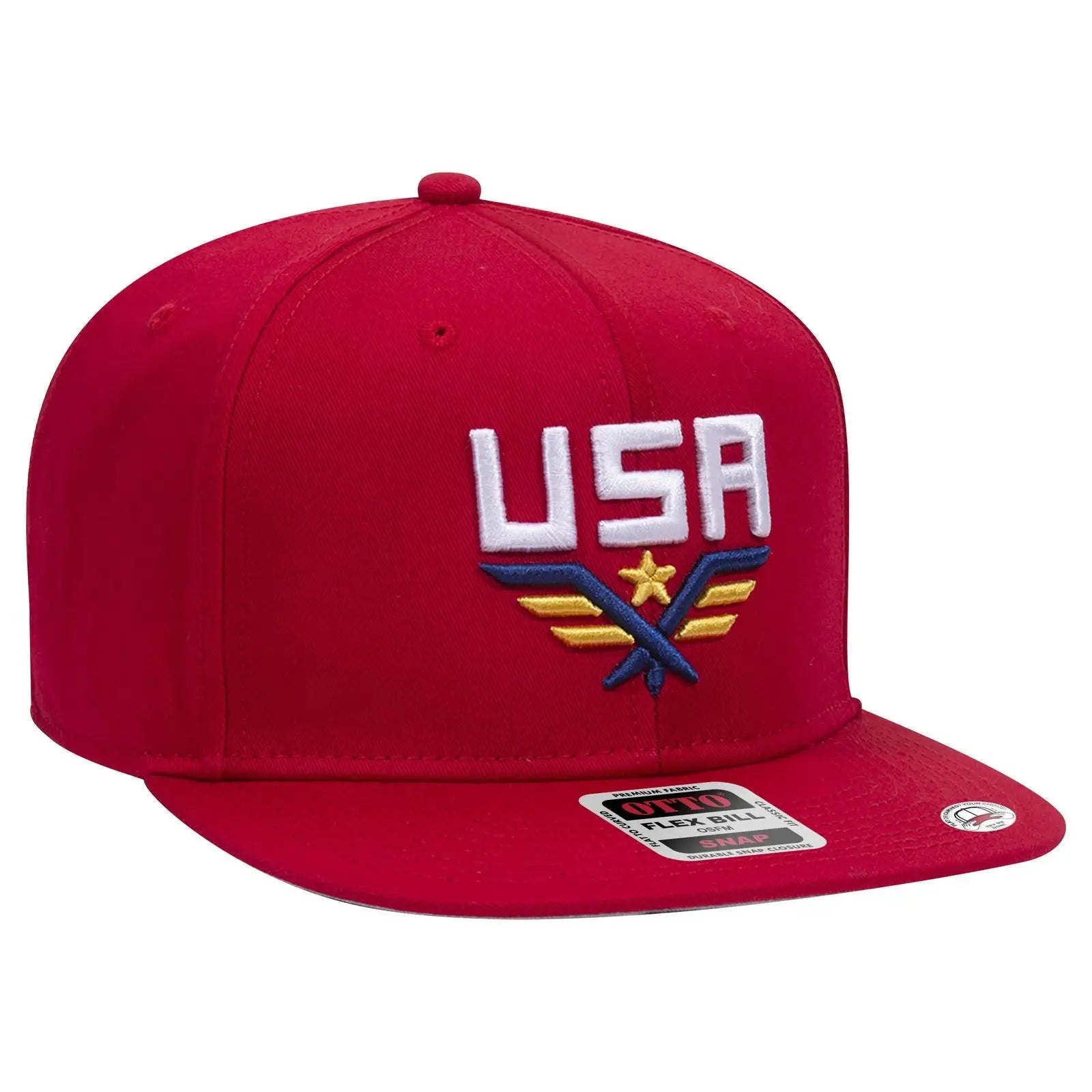 OTTO 125-1038 “Snap” 6 Panel Pro Style Snapback Cap - Navy - Navy / 6 1/2’’ - 7 5/8’’