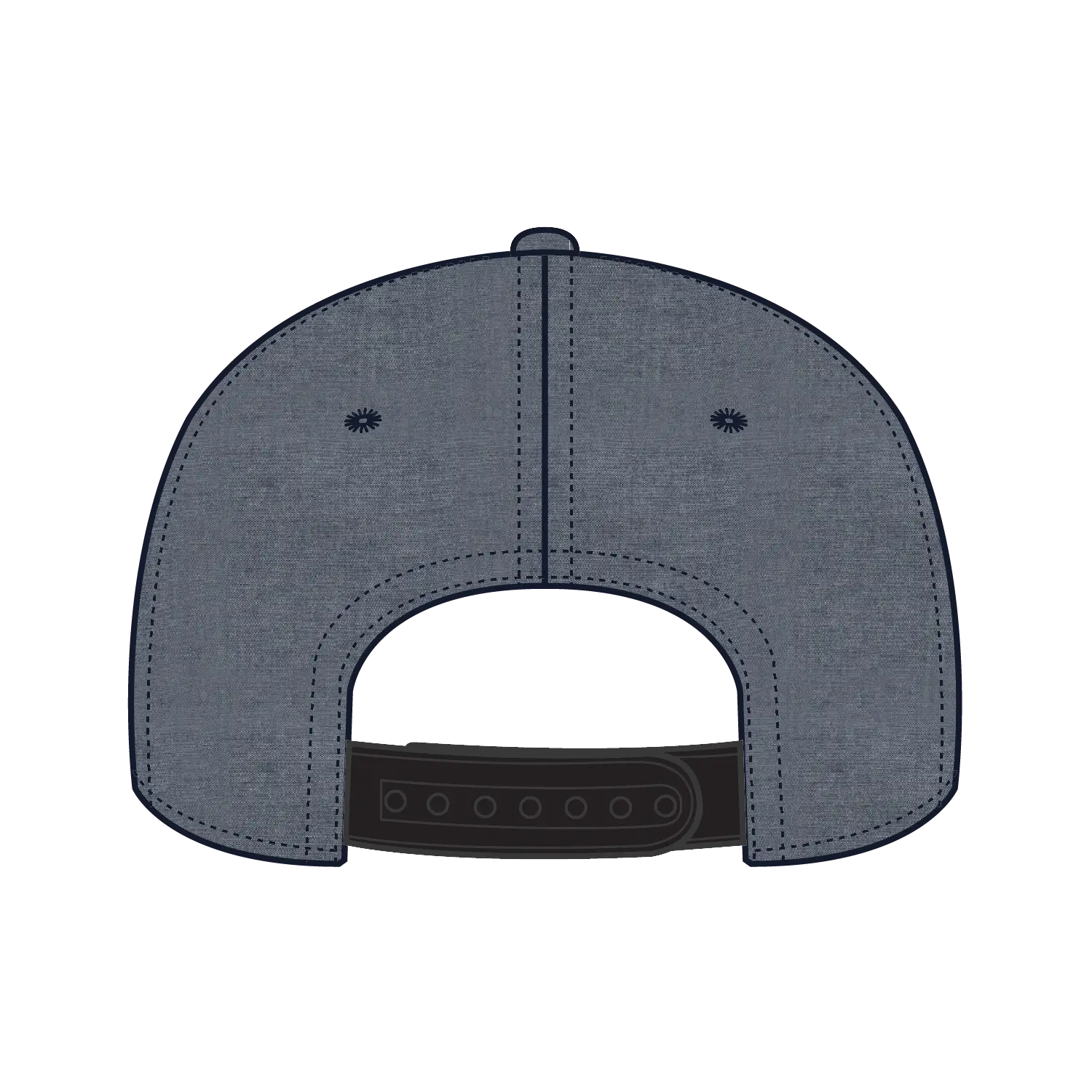 OTTO 125-1038 “Snap” 6 Panel Pro Style Snapback Cap - Navy - Navy / 6 1/2’’ - 7 5/8’’