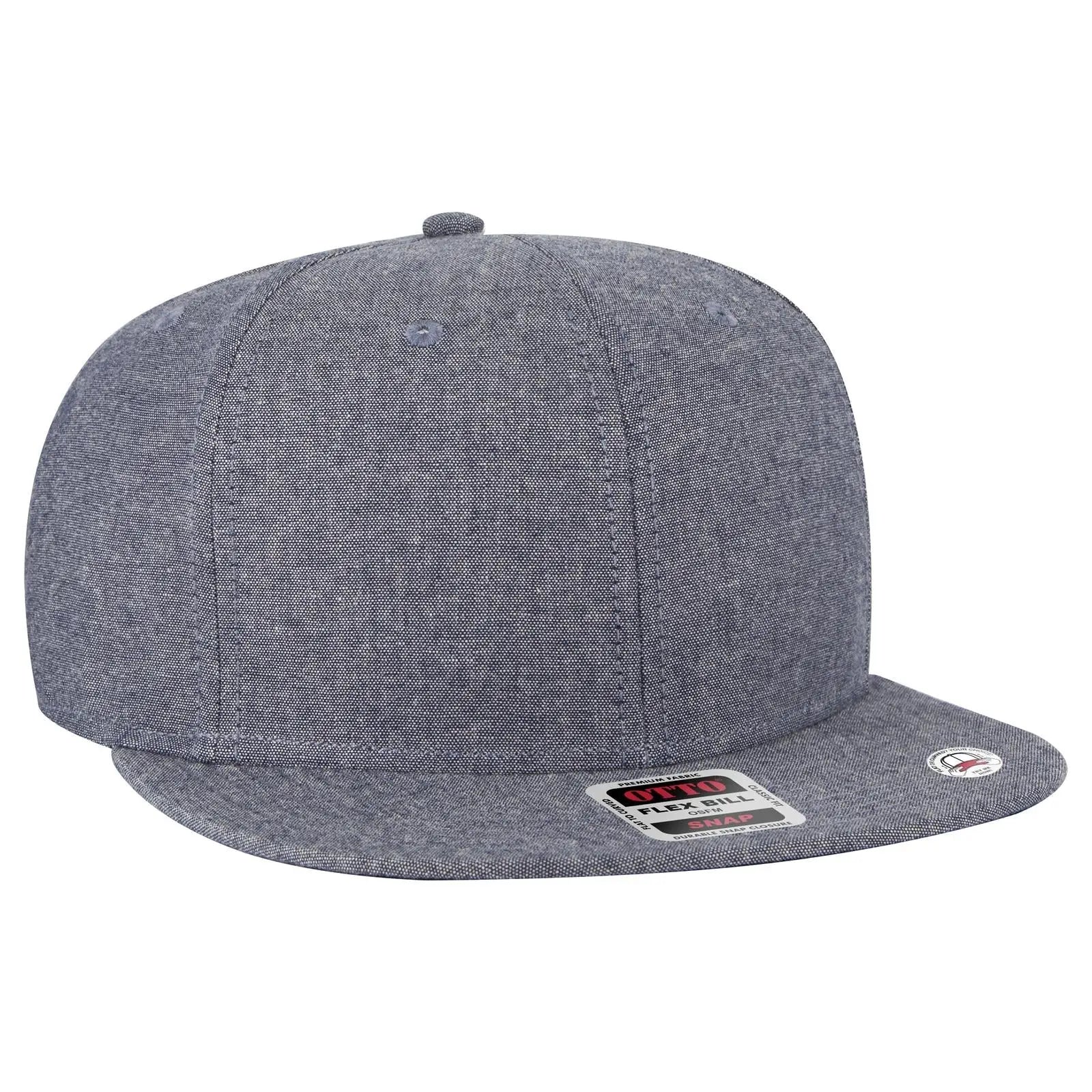 OTTO 125-1038 “Snap” 6 Panel Pro Style Snapback Cap - Navy - Navy / 6 1/2’’ - 7 5/8’’