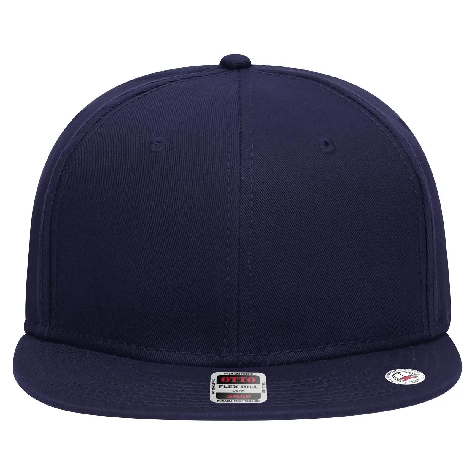 OTTO 125-1038 “Snap” 6 Panel Pro Style Snapback Cap - Navy