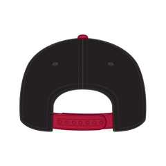 OTTO 125-1038 “Snap” 6 Panel Pro Style Snapback Cap - Red/Blk/Blk