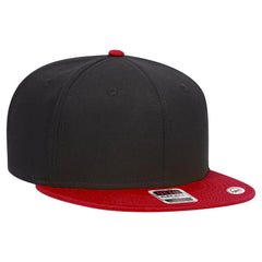 OTTO 125-1038 “Snap” 6 Panel Pro Style Snapback Cap - Red/Blk/Blk