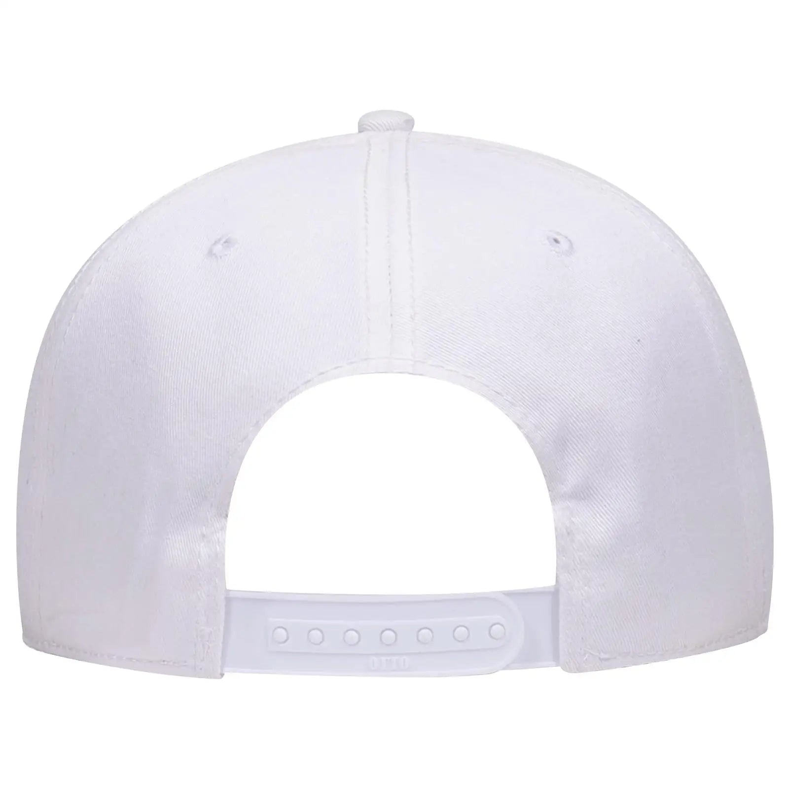 OTTO 125-1038 “Snap” 6 Panel Pro Style Snapback Cap - White - White / 6 1/2’’ - 7 5/8’’