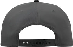 OTTO 125-1038 Superior Cotton Twill Flat Visor Snapback Pro Style Cap - Black Charcoal Charcoal - Black Dark Gray