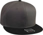 OTTO 125-1038 Superior Cotton Twill Flat Visor Snapback Pro Style Cap - Black Charcoal Charcoal - Black Dark Gray