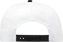 OTTO 125-1038 Superior Cotton Twill Flat Visor Snapback Pro Style Cap - Black White White - Black White / One Size Fits
