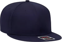 OTTO 125-1038 Superior Cotton Twill Flat Visor Snapback Pro Style Cap - Navy - Navy / One Size Fits Most
