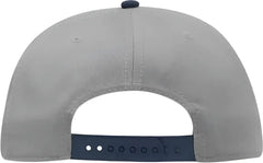 OTTO 125-1038 Superior Cotton Twill Flat Visor Snapback Pro Style Cap - Navy Gray Gray - Navy Gray / One Size Fits Most