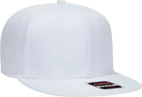OTTO 125-1038 Superior Cotton Twill Flat Visor Snapback Pro Style Cap - White - White / One Size Fits Most
