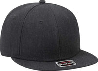 OTTO 125 1054 OTTO Snap 6 Panel Mid Profile Snapback Cap Heather Black Black / One Size Fits Most