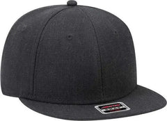 OTTO 125 1054 OTTO Snap 6 Panel Mid Profile Snapback Cap Heather Black Black / One Size Fits Most