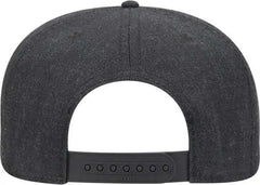 OTTO 125 1054 OTTO Snap 6 Panel Mid Profile Snapback Cap Heather Black Black / One Size Fits Most