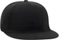 OTTO 125-1137 Promo Alternative Wool Twill Round Flat Visor 6 Panel Pro Style Snapback Hat - Black - Black / One Size