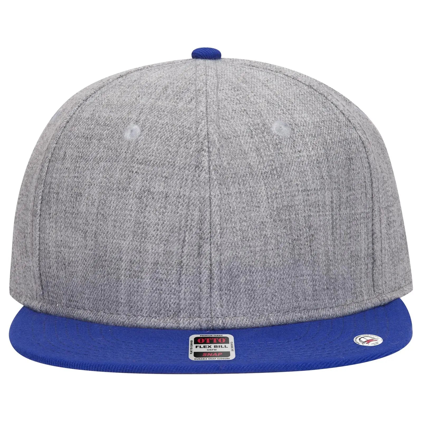 OTTO 125-978 ’OTTO Snap’ 6 Panel Pro Style Snapback Cap - Ryl/H.Gry/H.Gry - Ryl/H.Gry/H.Gry / 6 1/2’’ - 7 5/8’’