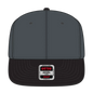 OTTO 125-978 ’OTTO Snap’ 6 Panel Pro Style Snapback Cap - Blk/Ch.Gry/Ch.Gry - Blk/Ch.Gry/Ch.Gry / 6 1/2’’ - 7 5/8’’