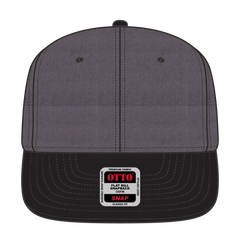 OTTO 125-978 ’OTTO Snap’ 6 Panel Pro Style Snapback Cap - Blk/H.Blk/H.Blk - Blk/H.Blk/H.Blk / 6 1/2’’ - 7 5/8’’