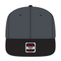 OTTO 125-978 ’OTTO Snap’ 6 Panel Pro Style Snapback Cap - Blk/Ch.Gry/Ch.Gry - Blk/Ch.Gry/Ch.Gry / 6 1/2’’ - 7 5/8’’