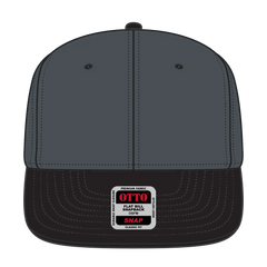 OTTO 125-978 ’OTTO Snap’ 6 Panel Pro Style Snapback Cap - Blk/Ch.Gry/Ch.Gry - Blk/Ch.Gry/Ch.Gry / 6 1/2’’ - 7 5/8’’