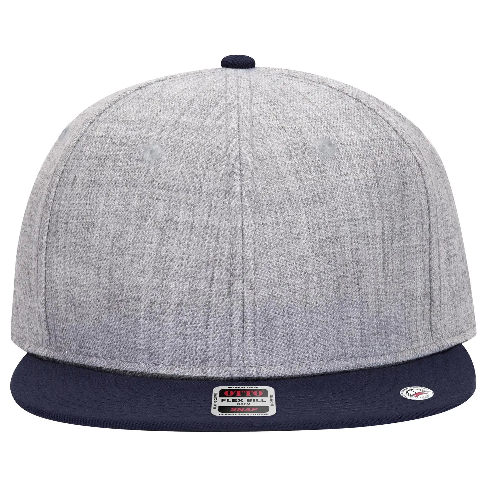 OTTO 125-978 ’OTTO Snap’ 6 Panel Pro Style Snapback Cap - Nvy/H.Gry/H.Gry - Nvy/H.Gry/H.Gry / 6 1/2’’ - 7 5/8’’