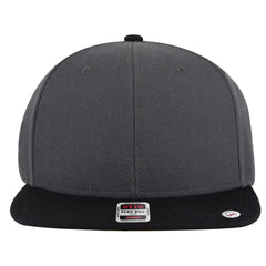 OTTO 125-978 ’OTTO Snap’ 6 Panel Pro Style Snapback Cap - Blk/Ch.Gry/Ch.Gry - Blk/Ch.Gry/Ch.Gry / 6 1/2’’ - 7 5/8’’