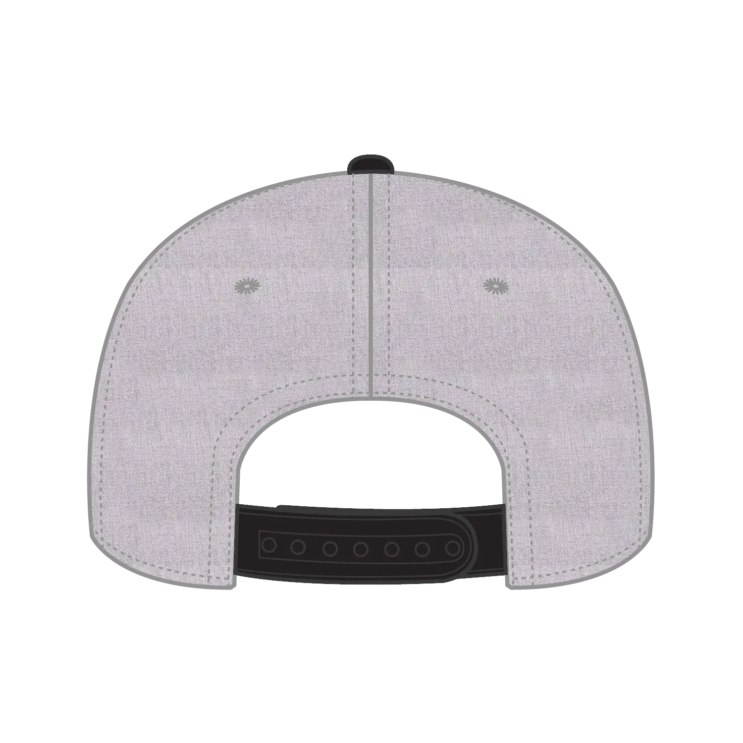 OTTO 125-978 ’OTTO Snap’ 6 Panel Pro Style Snapback Cap - Blk/H.Gry/H.Gry - Blk/H.Gry/H.Gry / 6 1/2’’ - 7 5/8’’