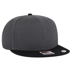 OTTO 125-978 ’OTTO Snap’ 6 Panel Pro Style Snapback Cap - Blk/Ch.Gry/Ch.Gry - Blk/Ch.Gry/Ch.Gry / 6 1/2’’ - 7 5/8’’