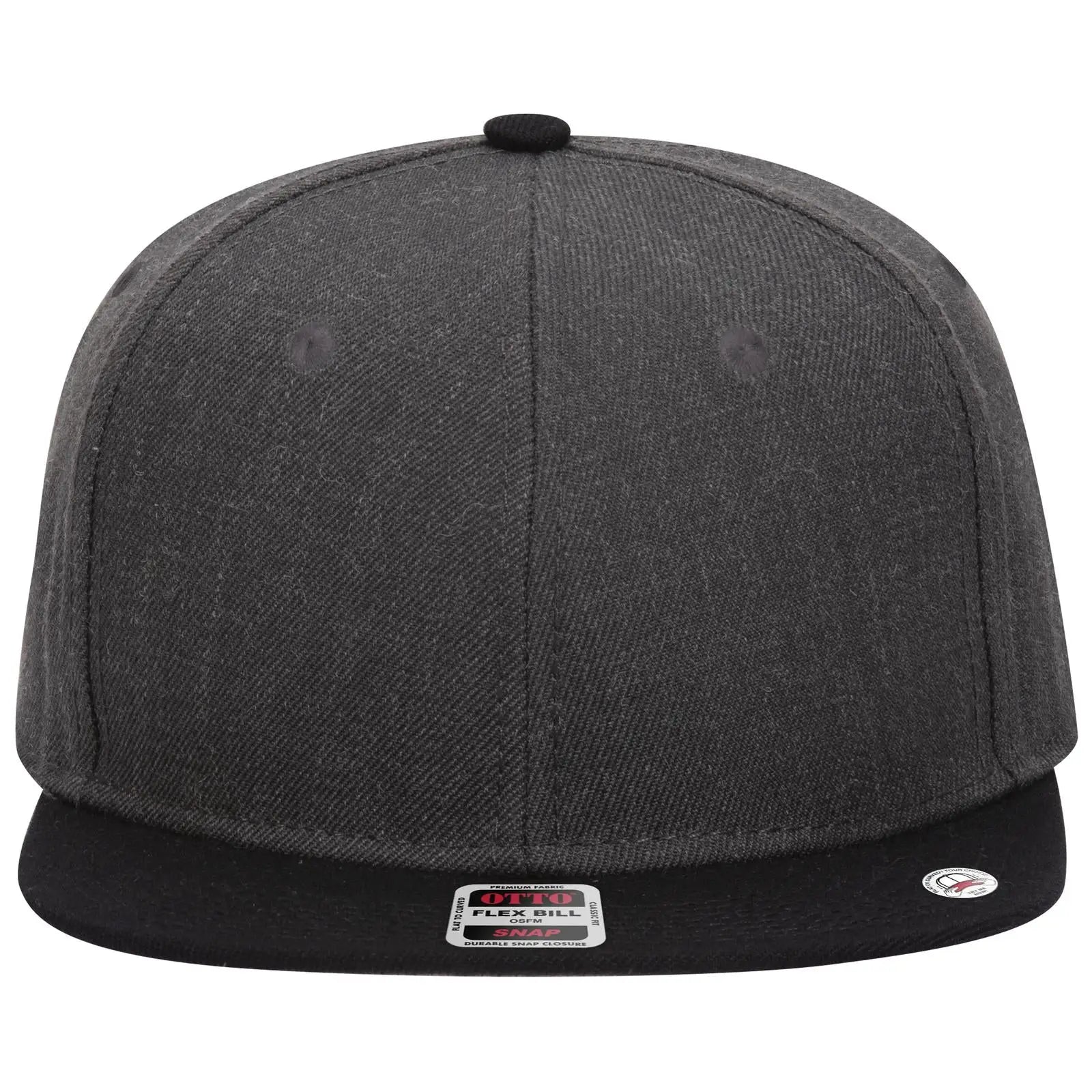 OTTO 125-978 ’OTTO Snap’ 6 Panel Pro Style Snapback Cap - Blk/H.Blk/H.Blk - Blk/H.Blk/H.Blk / 6 1/2’’ - 7 5/8’’