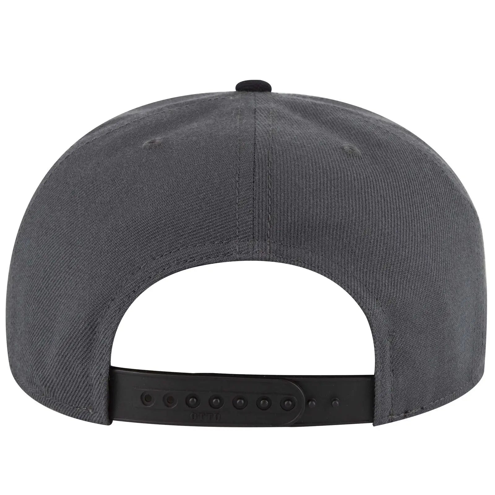 OTTO 125-978 ’OTTO Snap’ 6 Panel Pro Style Snapback Cap - Blk/Ch.Gry/Ch.Gry - Blk/Ch.Gry/Ch.Gry / 6 1/2’’ - 7 5/8’’