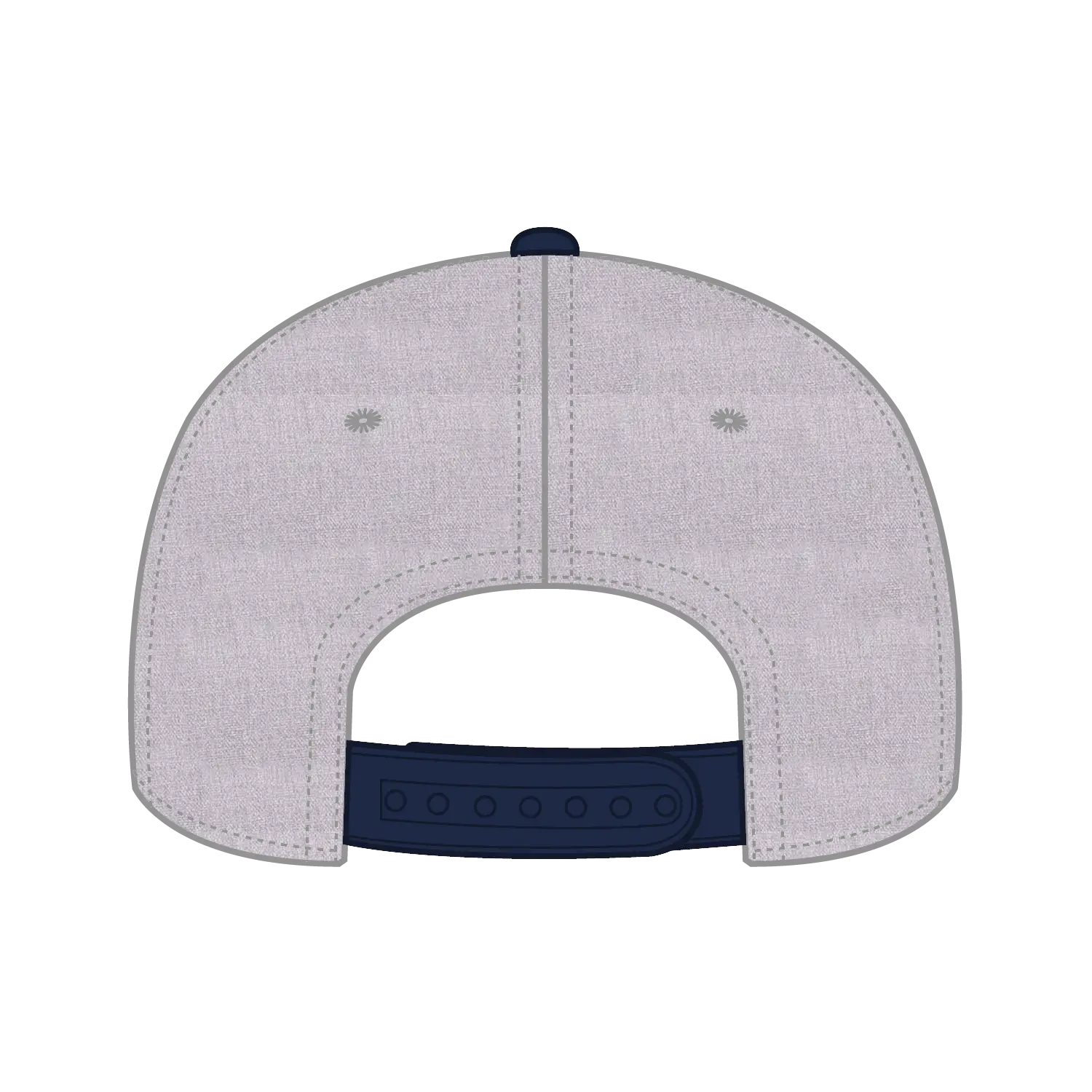 OTTO 125-978 ’OTTO Snap’ 6 Panel Pro Style Snapback Cap - Nvy/H.Gry/H.Gry - Nvy/H.Gry/H.Gry / 6 1/2’’ - 7 5/8’’