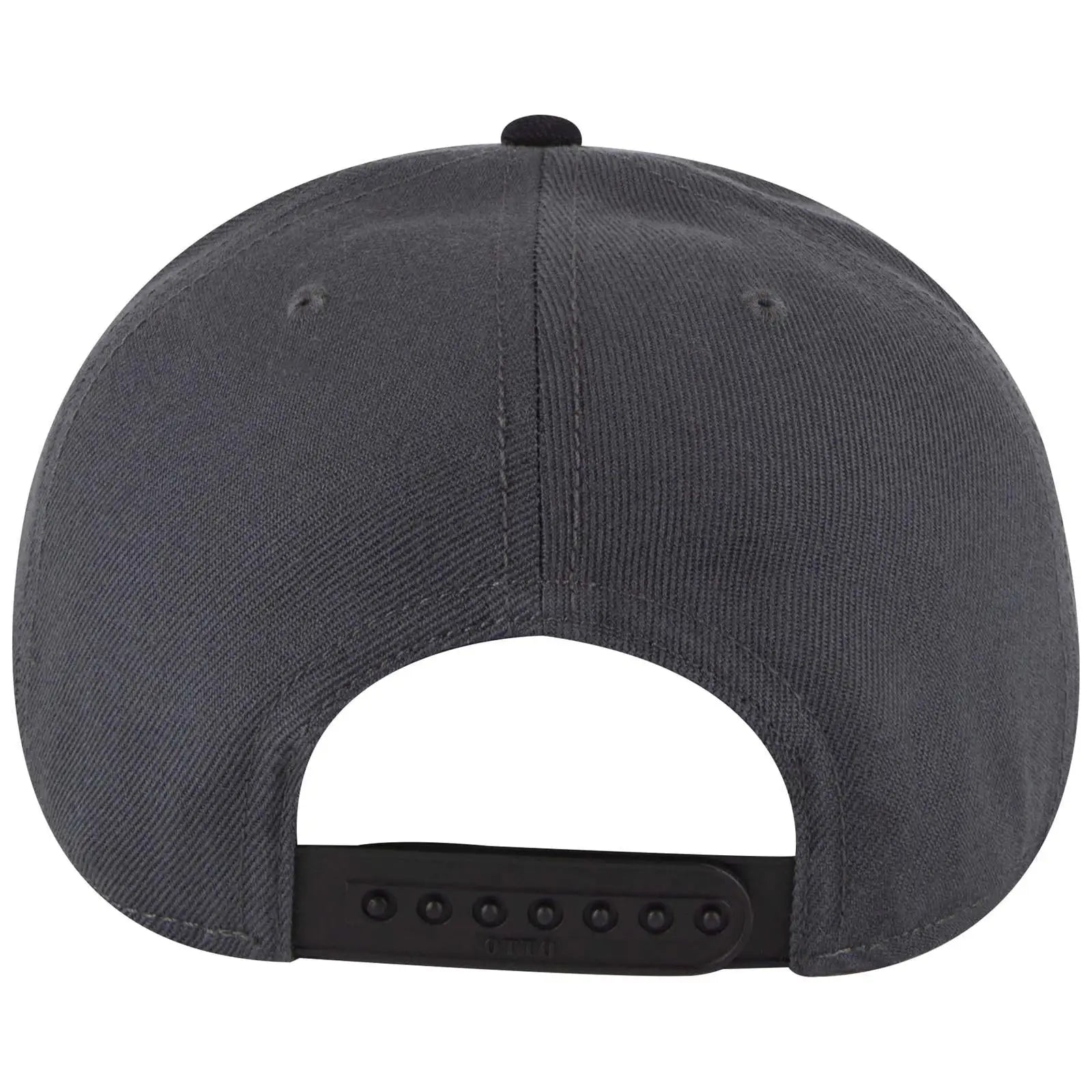 OTTO 125-978 ’OTTO Snap’ 6 Panel Pro Style Snapback Cap - Blk/Ch.Gry/Ch.Gry - Blk/Ch.Gry/Ch.Gry / 6 1/2’’ - 7 5/8’’